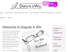 Tablet Screenshot of disputeawill.co.uk